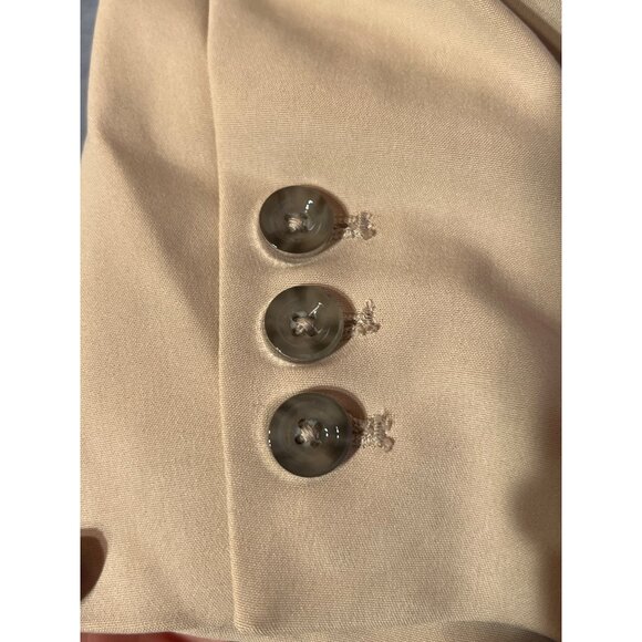 Chicos Black Label Womens Blazer Size 1 US 8/10 Tan Single Button - Picture 8 of 10